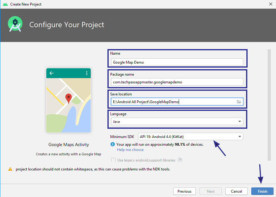 How to Add the Google Map to the Android Studio Project