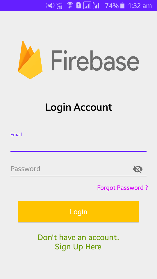 Firebase - Login Screen