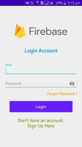 Firebase- Login screen