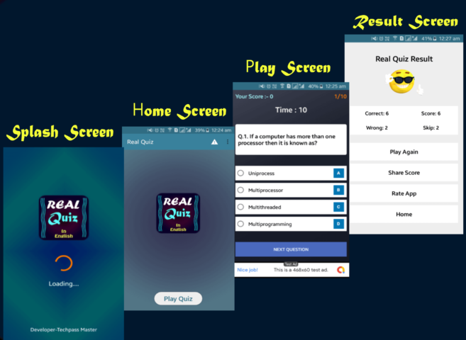 How to design app UI for Quiz App [Step By Step] - Techpass Master