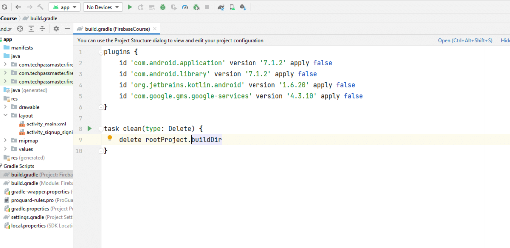 android studio - firebase classpath