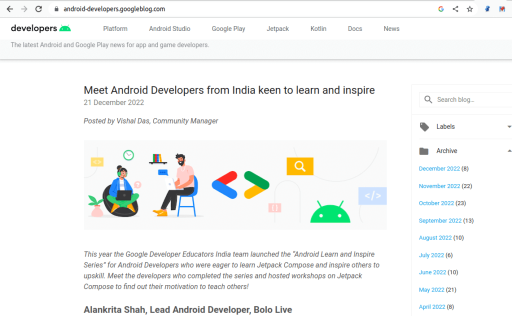 Android developers Blogs